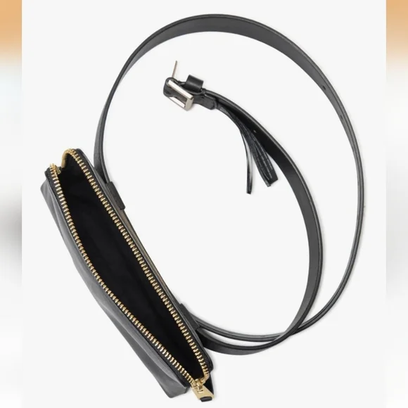 AllSaints Zip leather belt bag NWOT S/M - Picture 3 of 5